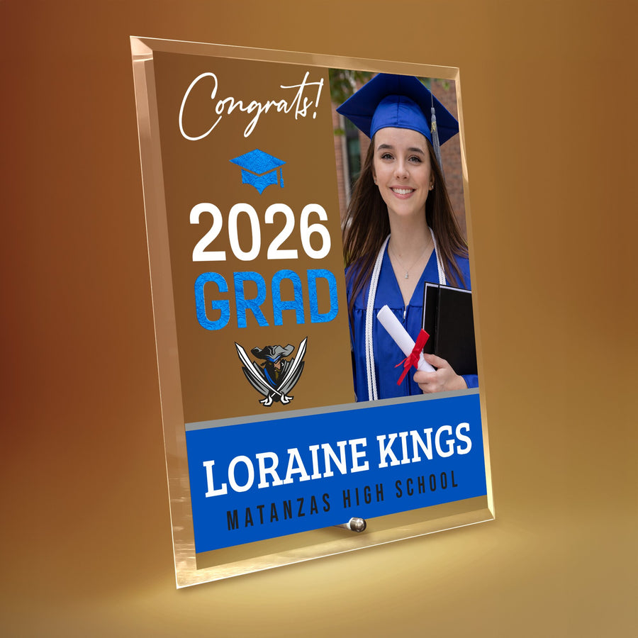 Matanzas High School Glass Plaque Design 4