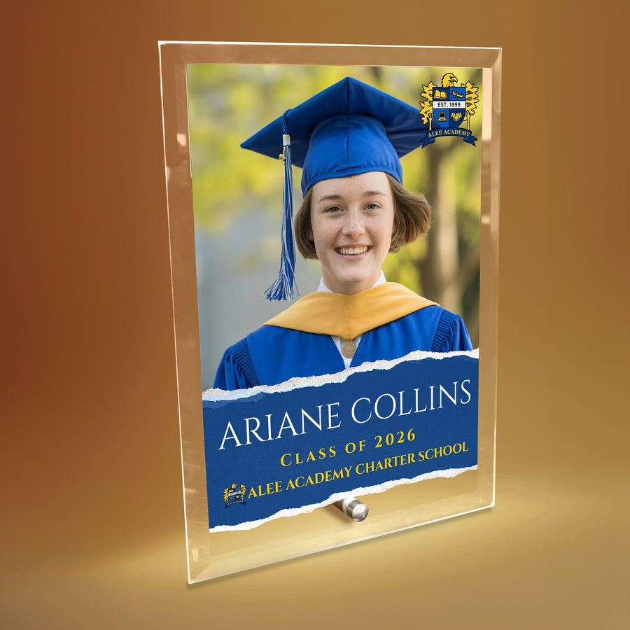 Alee Academy Charter School Glass Plaque Design 3