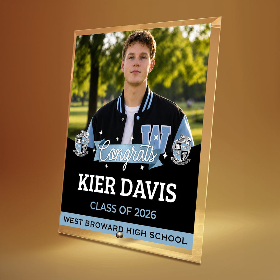 West Broward High School Glass Plaque Design 6