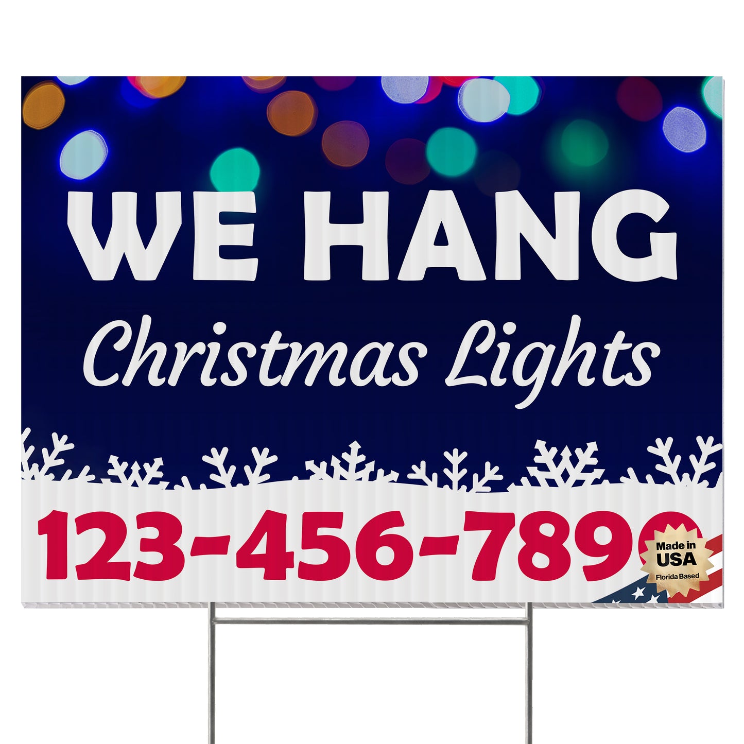 Christmas Lights Installation Yard Sign Design 5