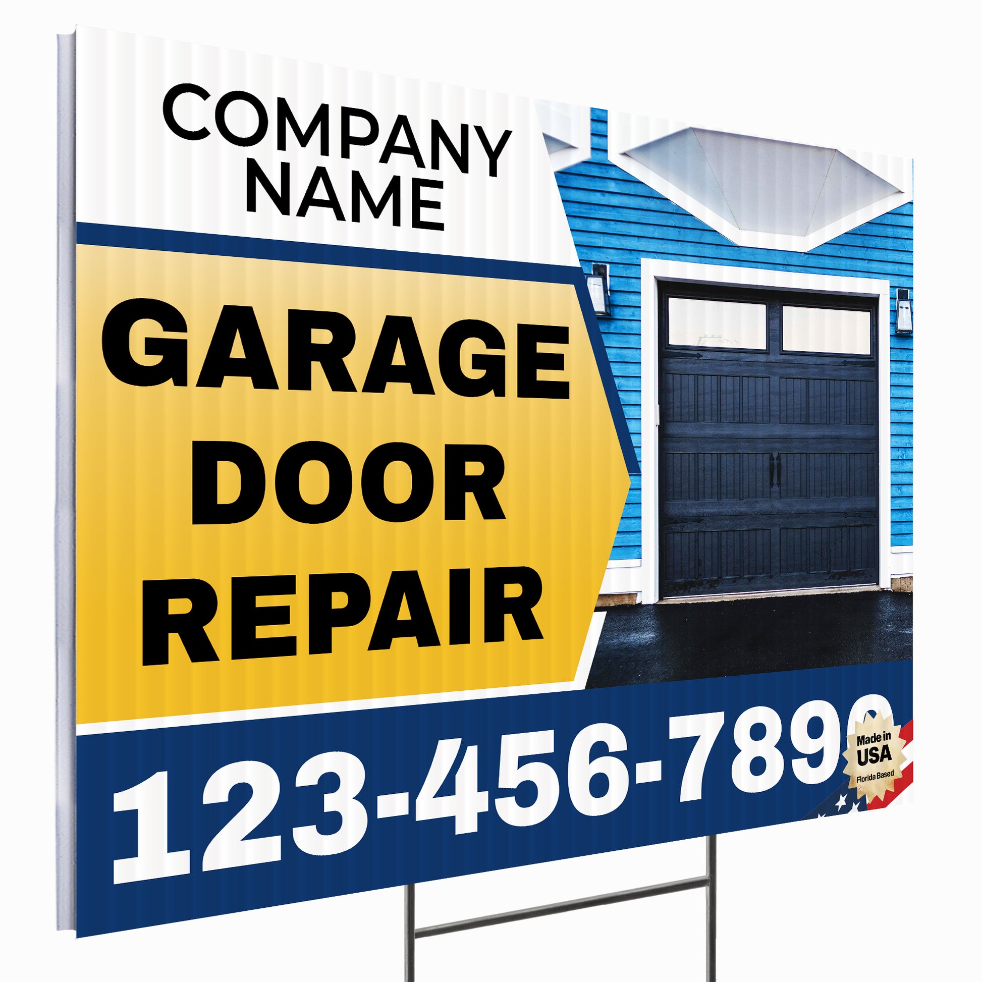 Garage Door Repair Yard Sign Design 3 -  BFS-GRGDR-24X18-DS-D3-BFS-GRGDR-24X18-SS-D3