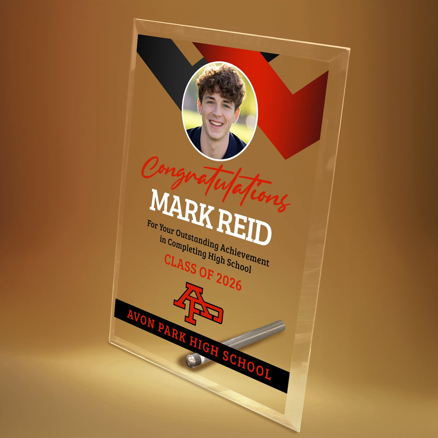 Avon Park High School Glass Plaque Design 1