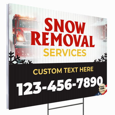 Snow Removal Yard Sign Design 8