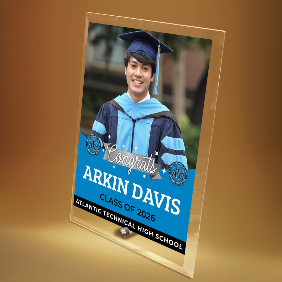 Atlantic Technical High School Glass Plaque Design 6