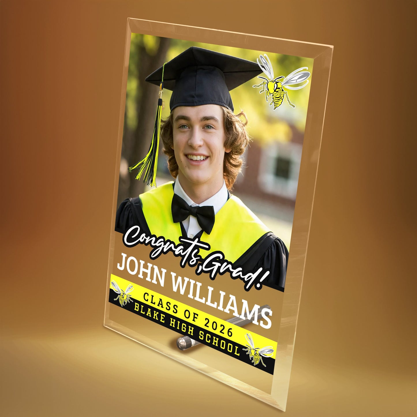 Blake High School Glass Plaque Design 2