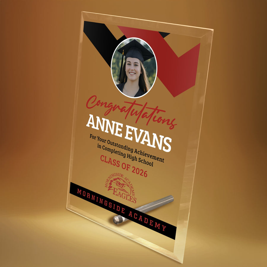 Morningside Academy Glass Plaque Design 1