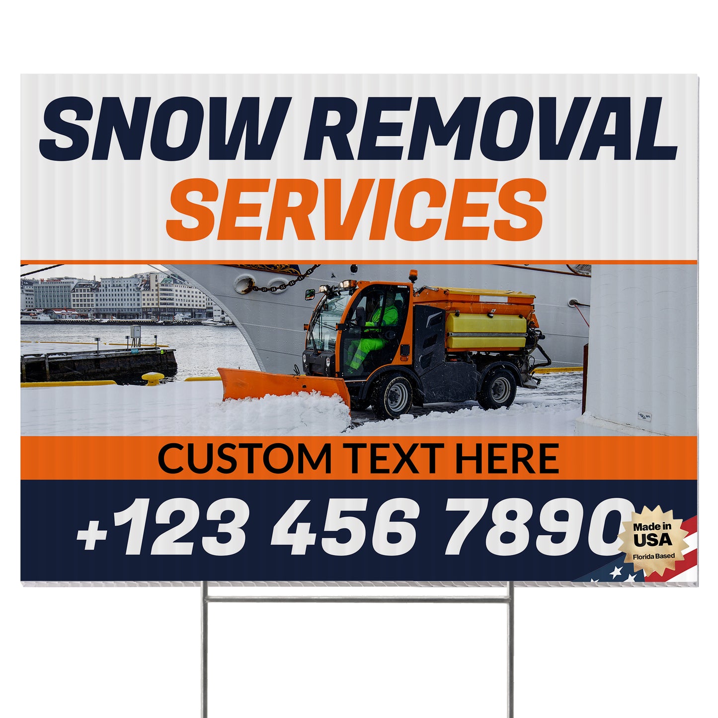 Snow Removal Yard Sign Design 2