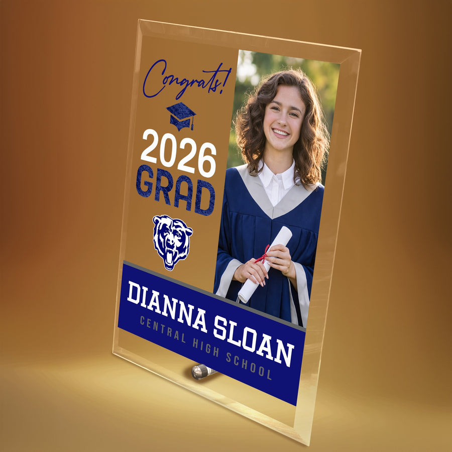 Central High School Glass Plaque Design 4