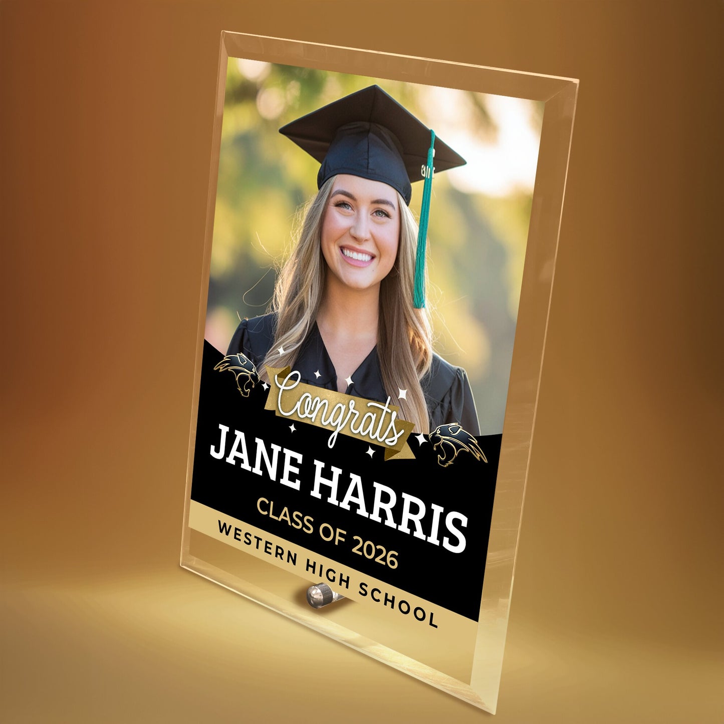 Western High School Glass Plaque Design 6