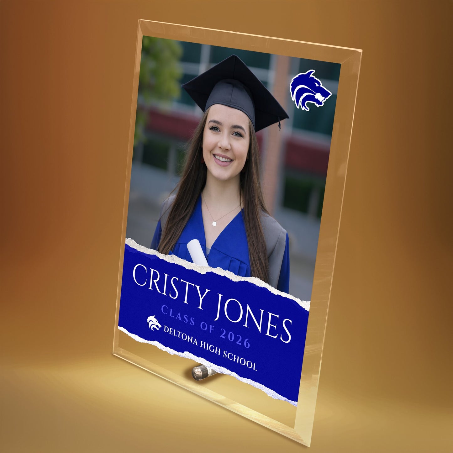 Deltona High School Glass Plaque Design 3