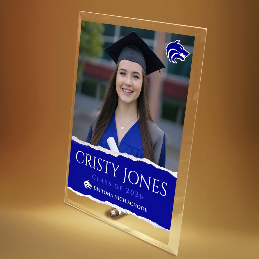 Deltona High School Glass Plaque Design 3