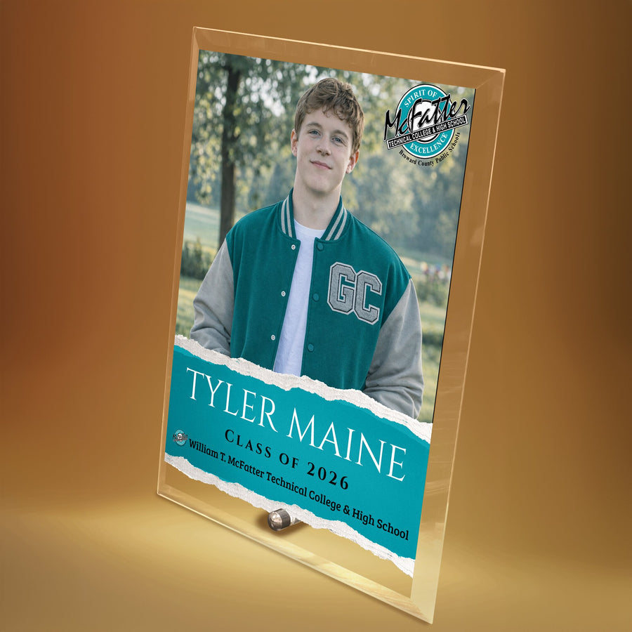 William T. McFatter Technical College & High School Glass Plaque Design 3