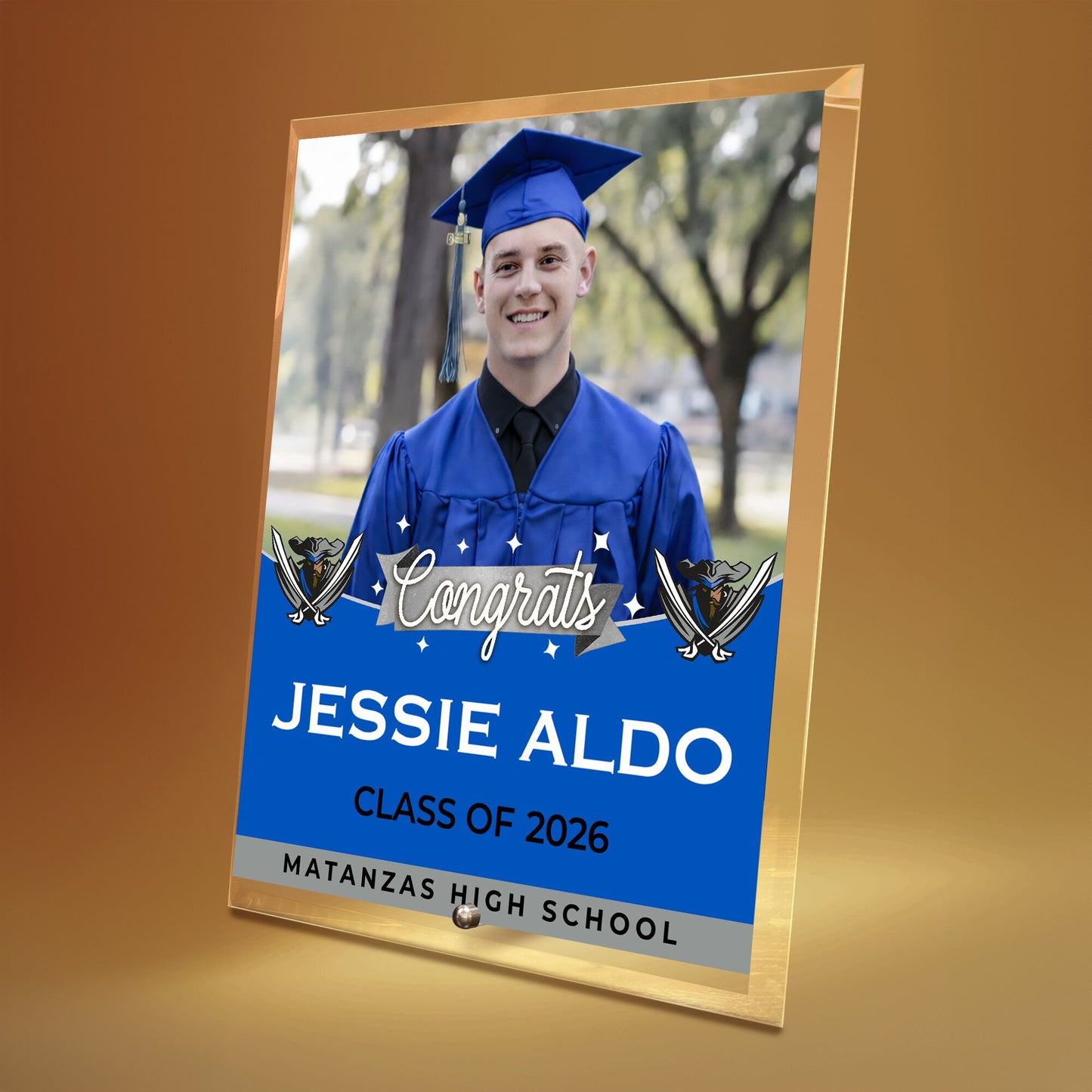 Matanzas High School Glass Plaque Design 6