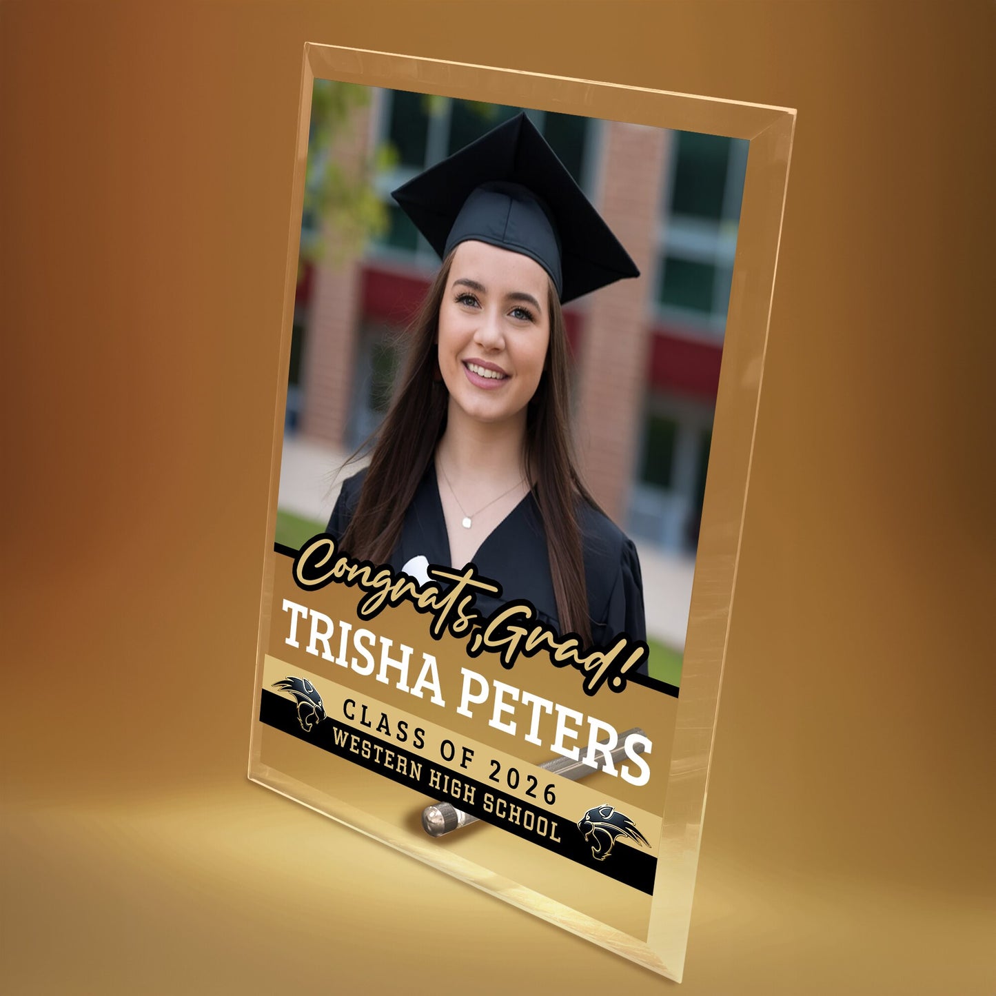 Western High School Glass Plaque Design 2