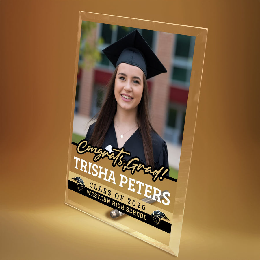 Western High School Glass Plaque Design 2