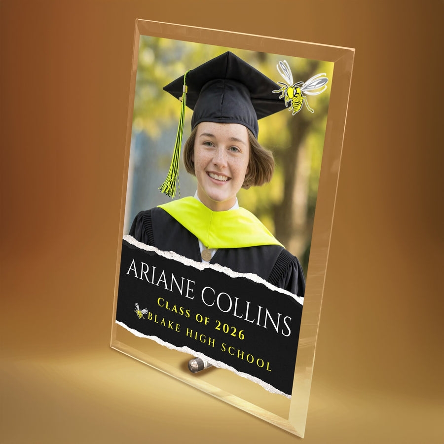 Blake High School Glass Plaque Design 3