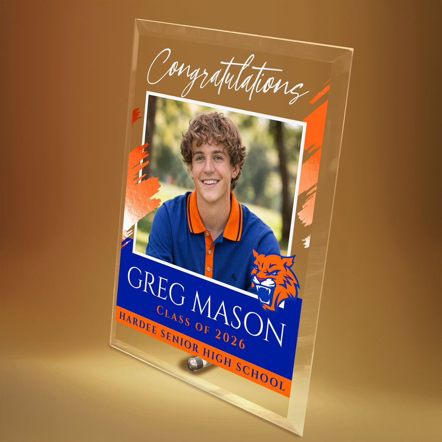 Hardee Senior High School Glass Plaque Design 5