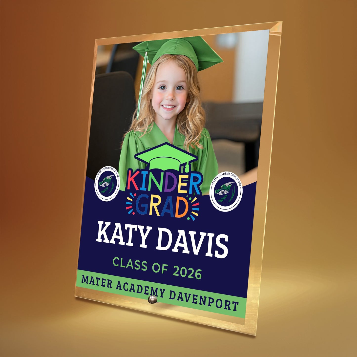 Mater Academy Davenport Kindergarten Glass Plaque Design 6