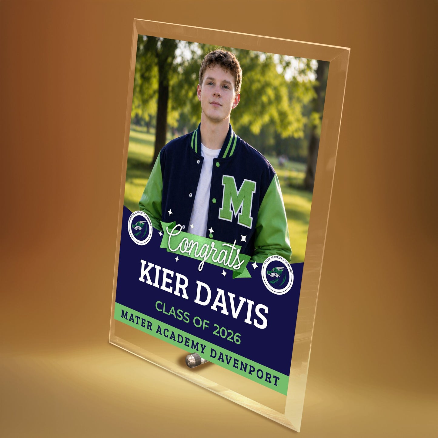 Mater Academy Davenport Glass Plaque Design 6