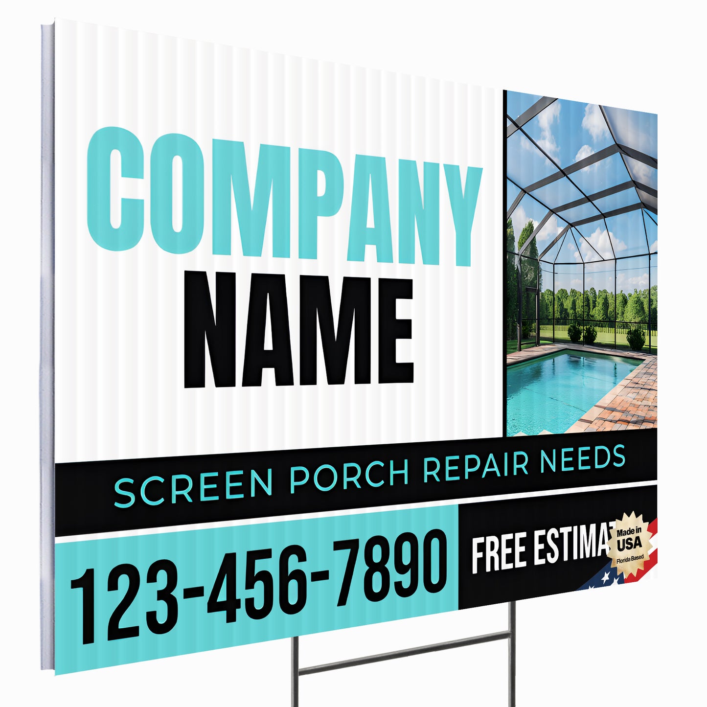 Screen Porch Repair Yard Sign D2