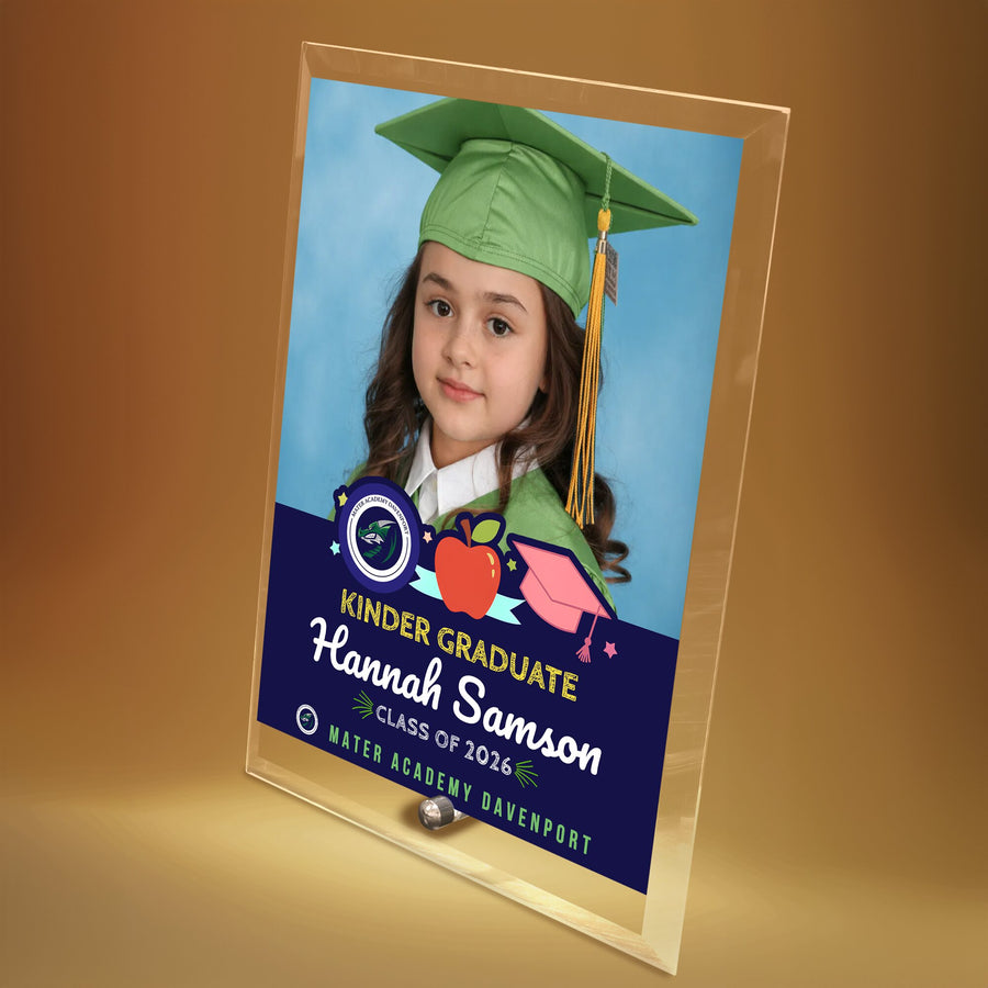 Mater Academy Davenport Kindergarten Glass Plaque Design 3