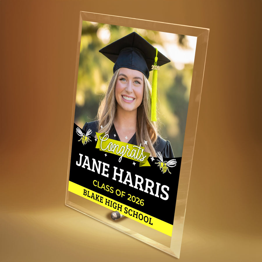 Blake High School Glass Plaque Design 6