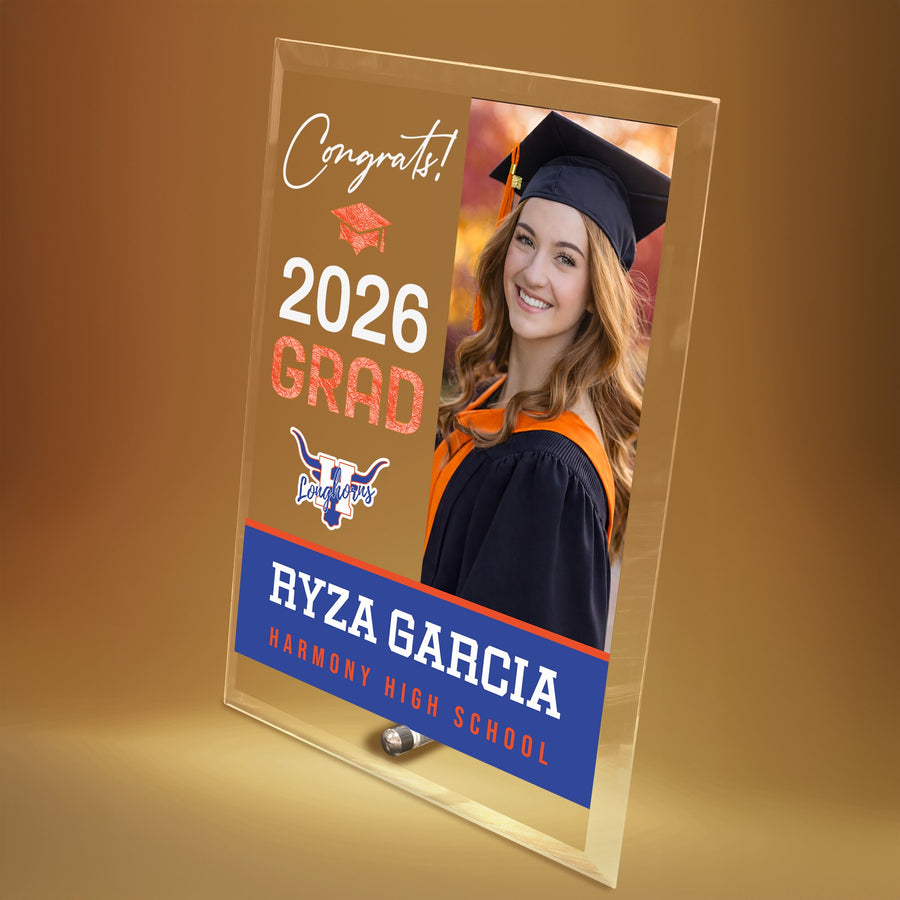 Harmony High School Glass Plaque Design 4