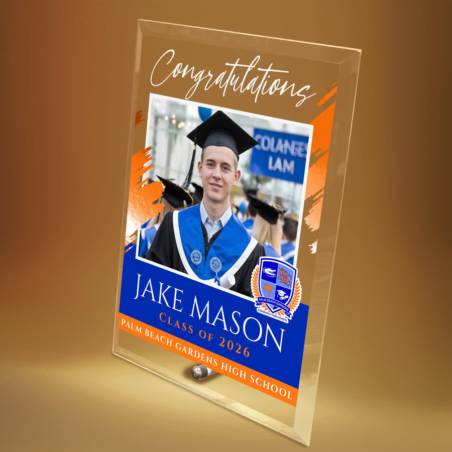 Palm Beach Gardens High School Glass Plaque Design 5