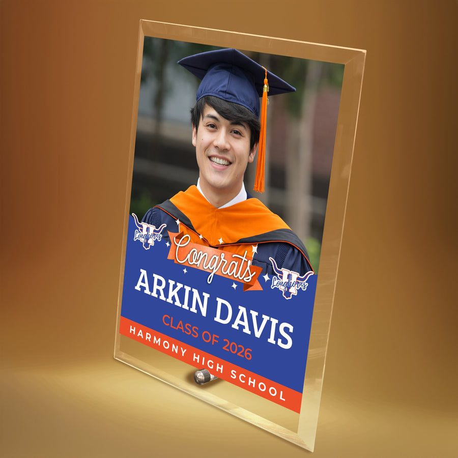 Harmony High School Glass Plaque Design 6