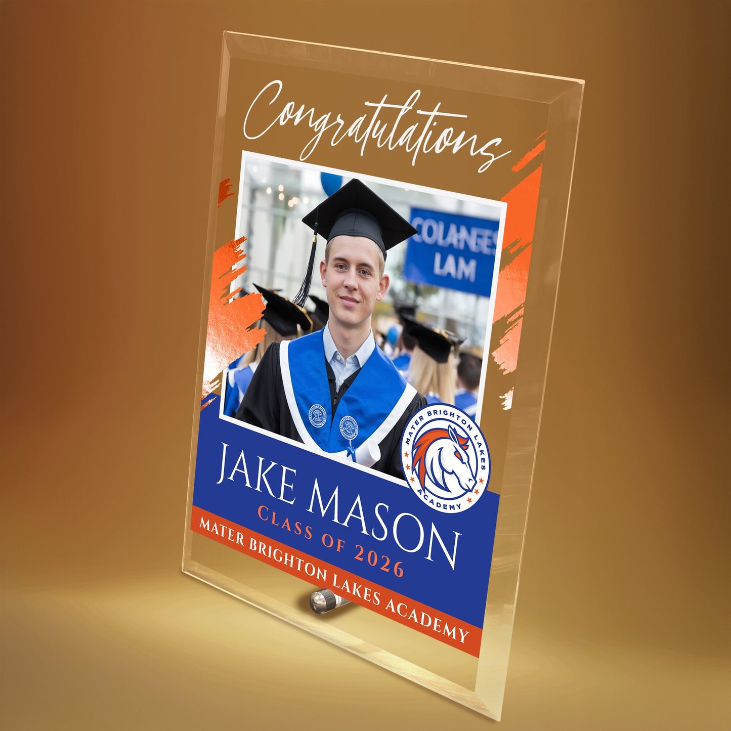 Mater Brighton Lakes Academy Glass Plaque Design 5