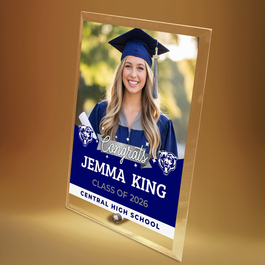 Central High School Glass Plaque Design 6