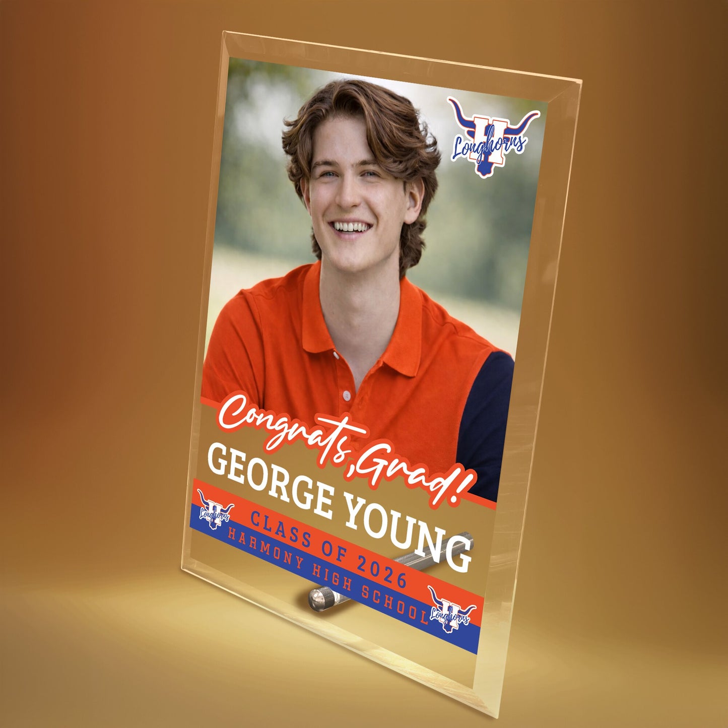 Harmony High School Glass Plaque Design 2