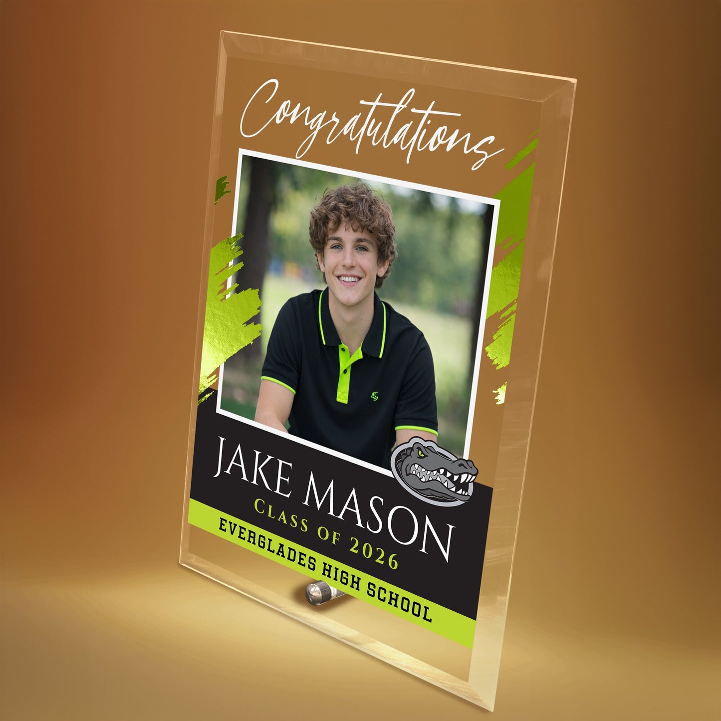 Everglades High School Glass Plaque Design 5