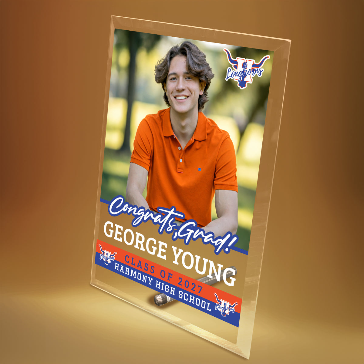 Harmony High School Glass Plaque Design 2