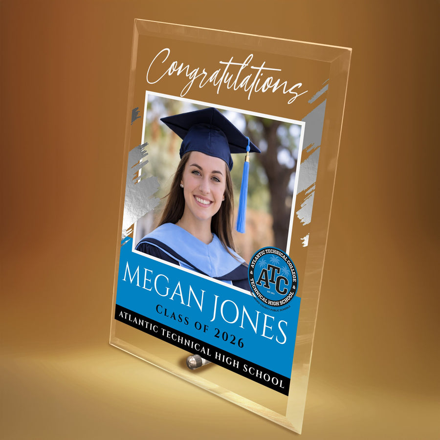 Atlantic Technical High School Glass Plaque Design 5
