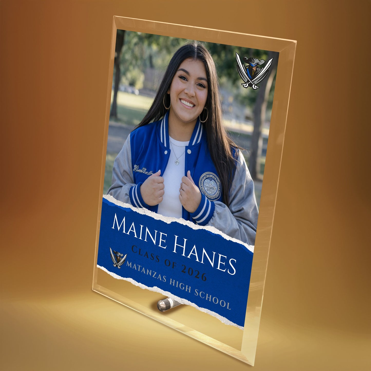 Matanzas High School Glass Plaque Design 3
