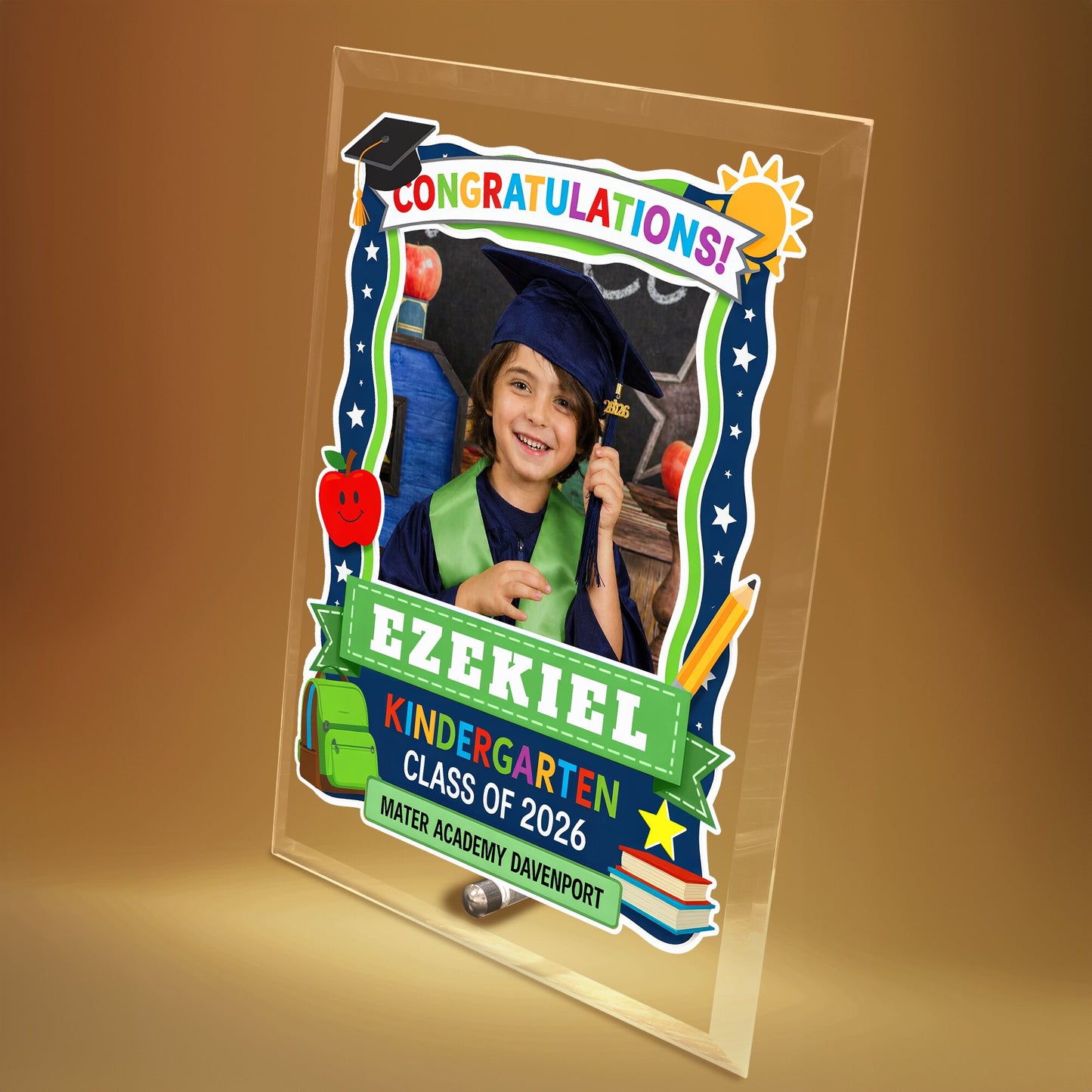 Mater Academy Davenport Kindergarten Glass Plaque Design 5