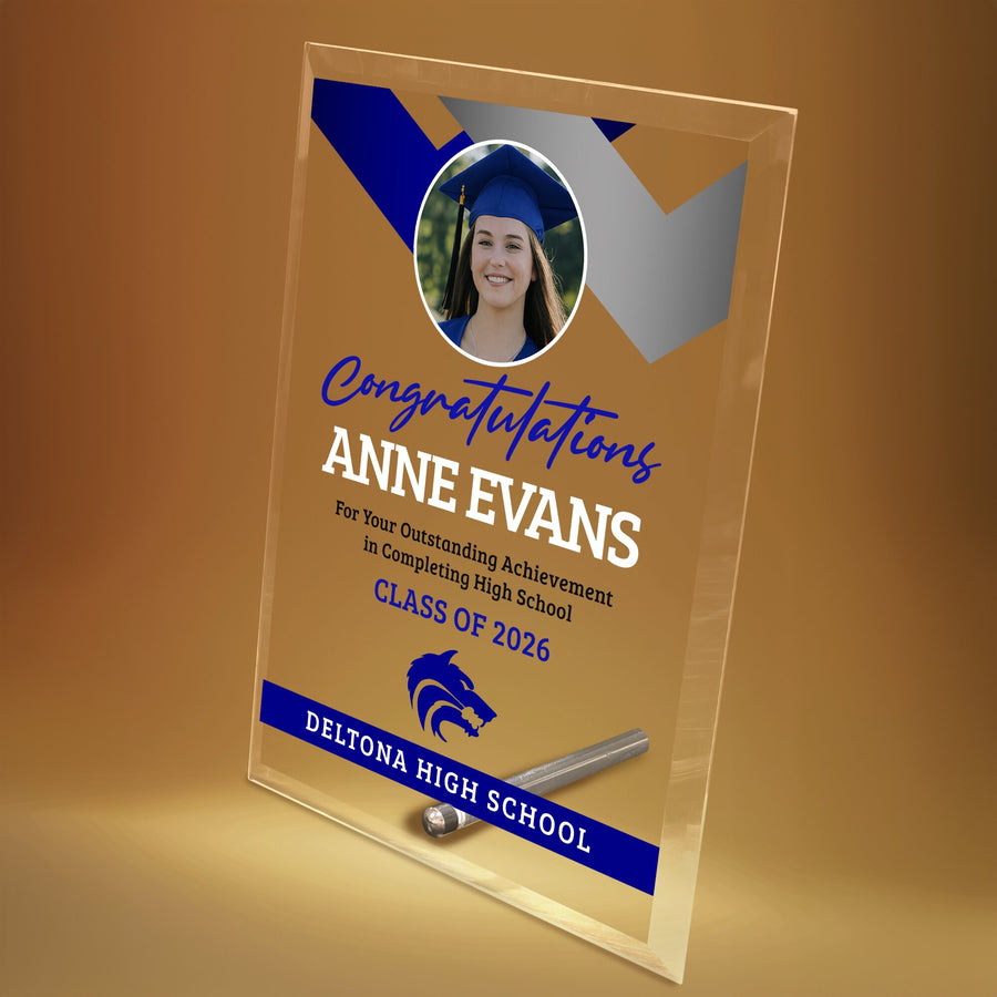 Deltona High School Glass Plaque Design 1