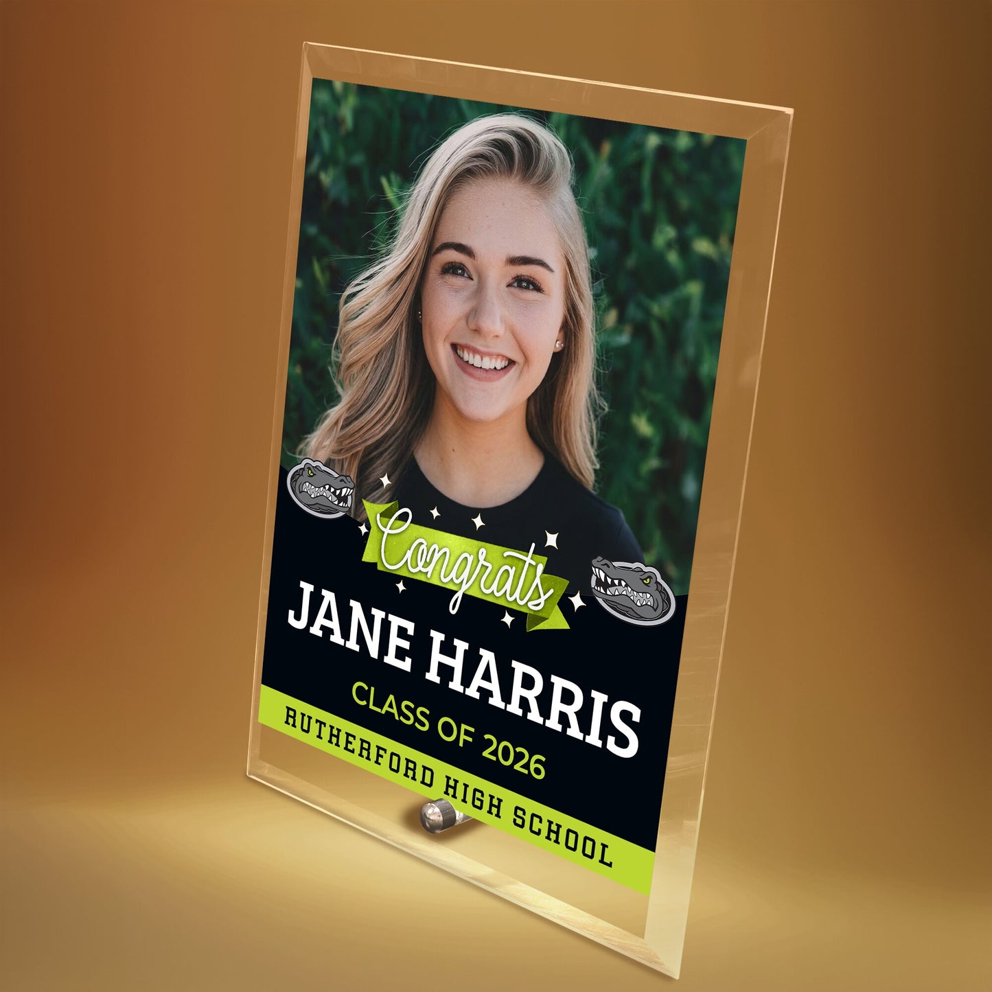 Everglades High School Glass Plaque Design 6