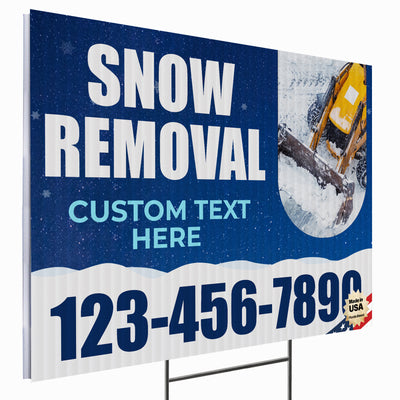 Snow Removal Yard Sign Design 4