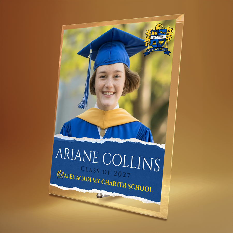 Alee Academy Charter School Glass Plaque Design 3