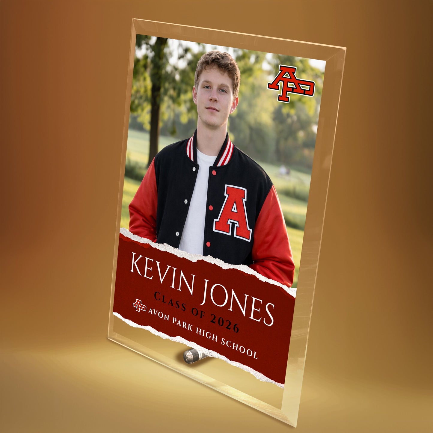Avon Park High School Glass Plaque Design 3