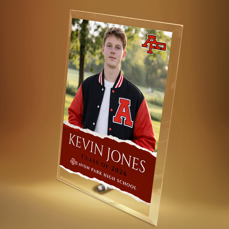 Avon Park High School Glass Plaque Design 3