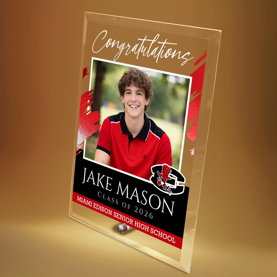 Miami Edison Senior High School Glass Plaque Design 5