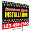 Christmas Lights Installation Yard Sign Design 1