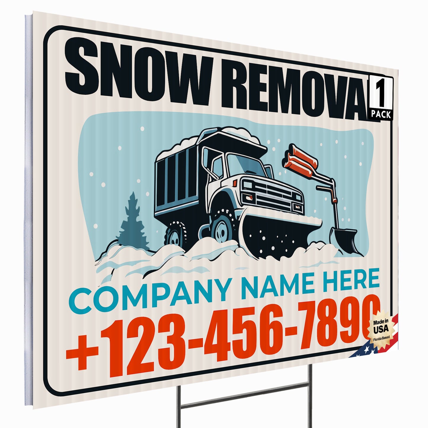 Snow Removal Yard Sign Design 3