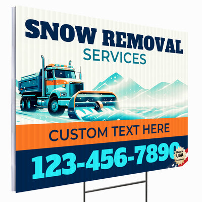 Snow Removal Yard Sign Design 6