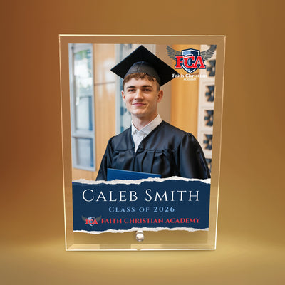 Faith Christian Academy Glass Plaque Design 3