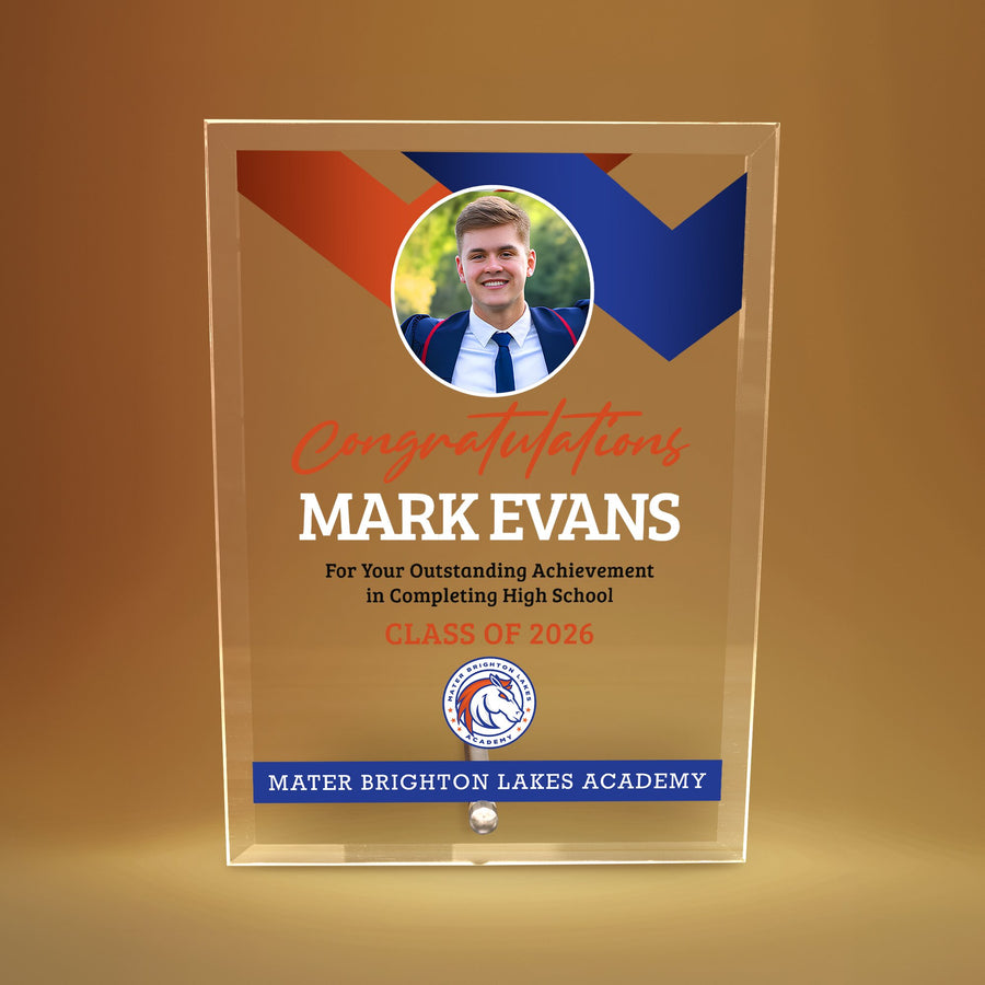 Mater Brighton Lakes Academy Glass Plaque Design 1