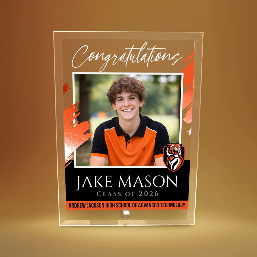 Andrew Jackson High School of Advanced Technology Glass Plaque Design 5